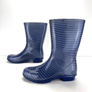 Ugg Sienna Girls Blue Classic Rain Boot Size 6 Rubber Pull-On Waterproof Bootie